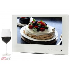 Встраиваемый телевизор для кухни AVS220W (белая рамка)